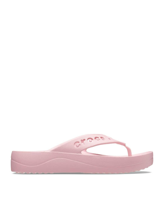 Crocs Baya Σαγιονάρες με Πλατφόρμα σε Ροζ Χρώμα