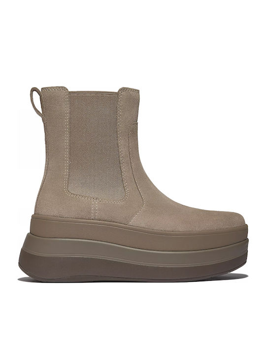 Fitflop Ghete Dama Chelsea Din Piele Bej