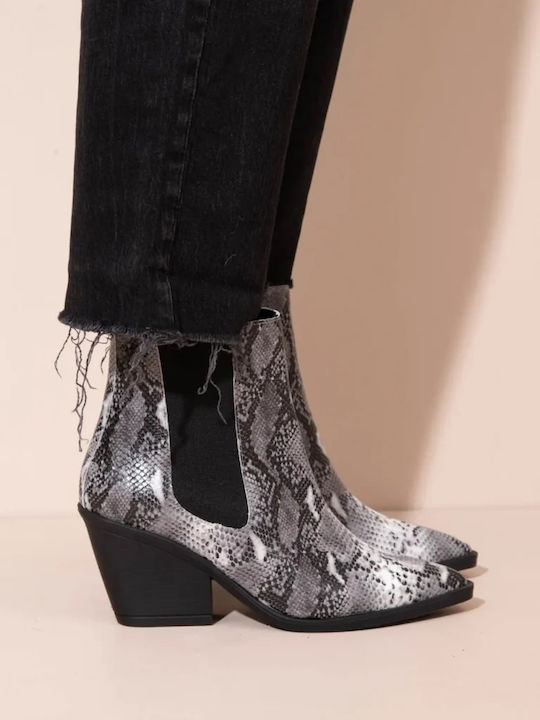Leder Stiefeletten Damen Mehrfarbig