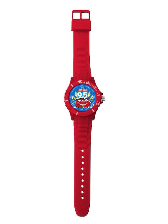 Kinder-Analoguhr mit Kautschuk/Plastikarmband Blau