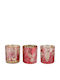 Glass Antique Red Tealight Lantern 8cm
