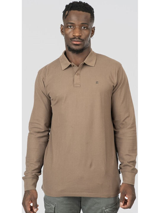 Rebase Polo Bluza Mânecă Lungă Bej