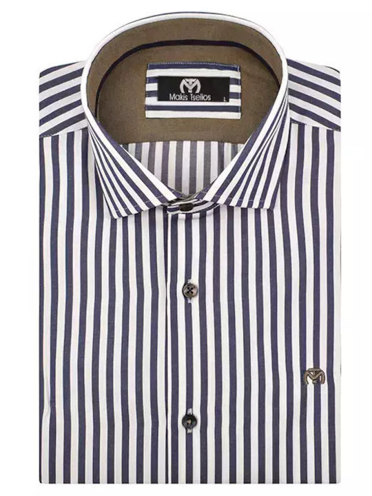 Long-sleeved Shirt Blue, White