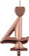 Bronze Number 4 Candles 10 Pcs Lumea