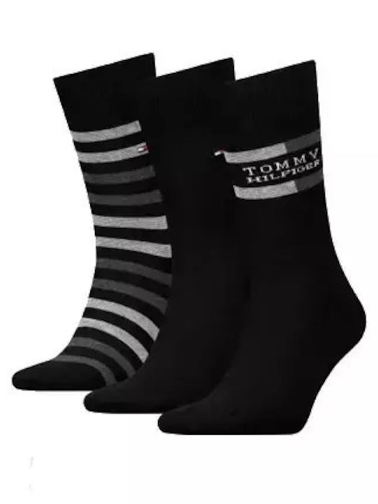 Tommy Hilfiger Bărbați Șosete Uni Negre 3Pachet Tommy Hilfiger Bărbați Șosete Uni Negre 3Pachet