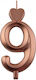 Bronze Number 9 Candles 10 Pcs Lumea