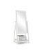 Children's Floor Mirror Full Length Storage Space 360° Rotation 45 X 40 X 112 Cm White Hy10302wh Costway