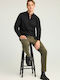 Παντελόνι Chino Ελαστικό σε Loose Εφαρμογή Dusty Olive Khaki