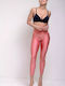 Instruire Colanti de femei Cropped Colanti Talie inalta Coral