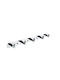 Wall-Mounted Bathroom Hook with 5 Positions Silver