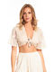Γυναικείο Crop Top Beige