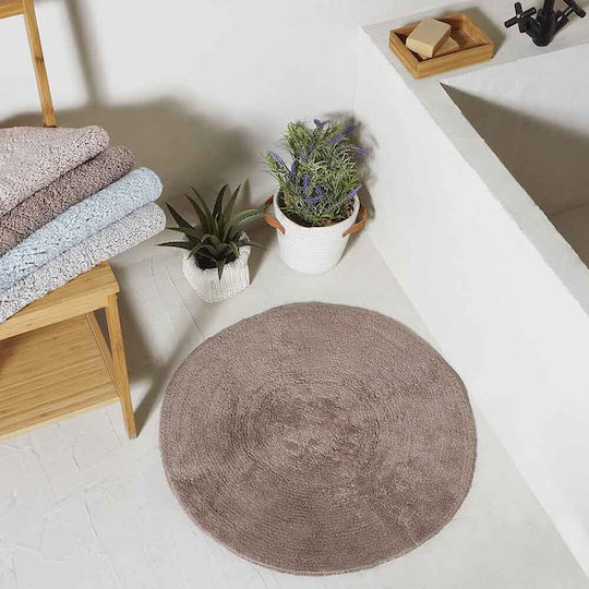 Fieldcrest Covoare de baie Rotund Maro Roz 60cm