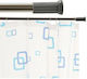 Import Hellas Telescopic Straight Shower Curtain Rod Wall Mounted Silver 110cm
