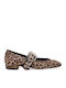 Mary Jane Γόβες με Χαμηλό Τακούνι Animal Print Καφέ