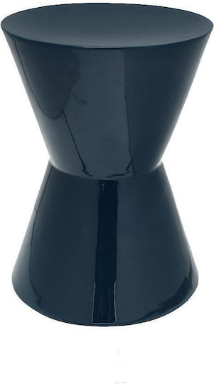 Stool For Living Room Metallic Blue 31x31x41.5cm