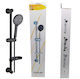 Slide Bar Showerhead Soap Dish Black 60cm 94281