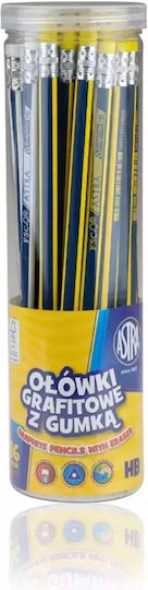 Triangular Hb Pencil Eraser Drum 36 Pcs Astra
