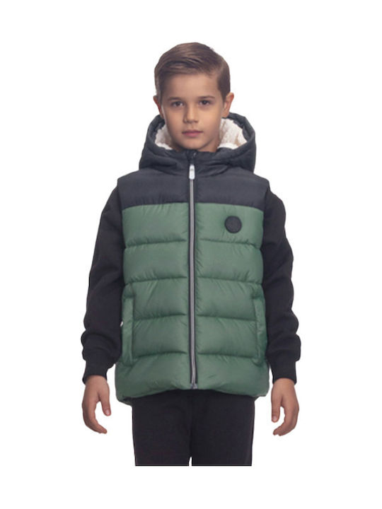Geacă Casual Fără Mâneci pentru Copii Verde
