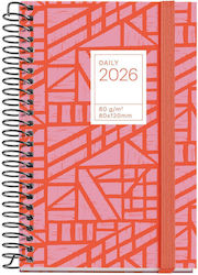 Agenda Semainier Miquelrius 2026 - Format 122x168 Mm, Couverture Rigide, Fermeture élastique, Multilingue