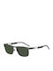Boss Men's Sunglasses with Gray Metal Frame and Green Lens HG 1385/S R80/QT