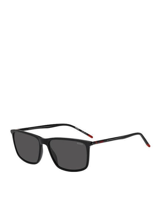 Boss Men's Sunglasses with Black Plastic Frame and Black Lens HG 1374/S 807/IR
