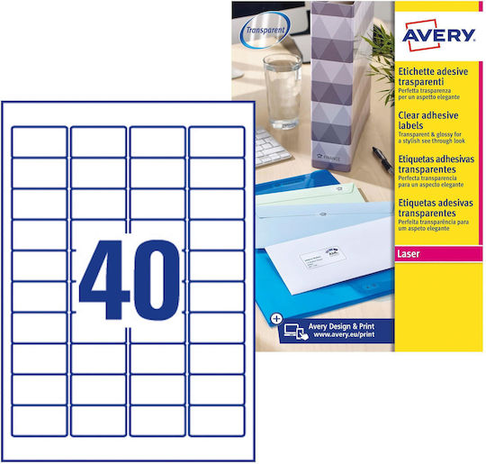 Avery Autocolante mici in Transparent Culoare