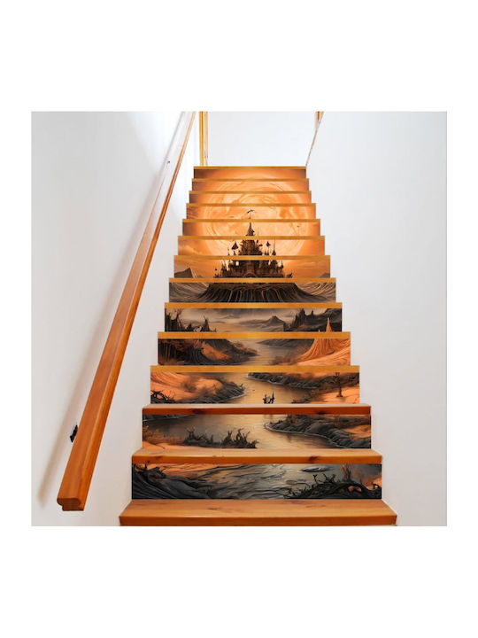 Decorative Sticker Indoor Stairs High-resolution Self-adhesive Print Dimensions 200 X 124 Cm Code Avx-stairs-01