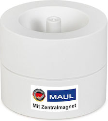 Maul Paperclip Dispenser Ø 7.3 X 6 Cm Desk Organizer Made Over 85% Recycled Plastic Desk Accessory Magnet Paperclips Includes 15 Clips White