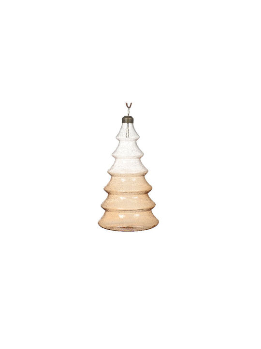 Hanging Hanging Ornament Tree Glass Orange 7x14.4cm