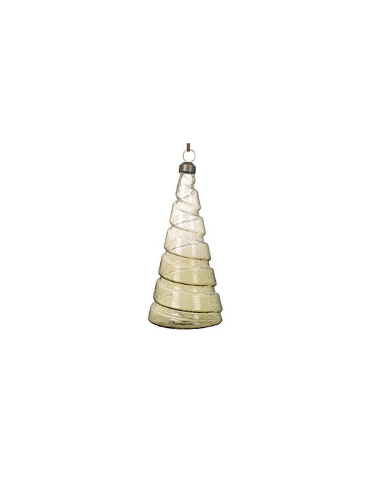 Hanging Hanging Ornament Tree Glass Green 7x14.4cm