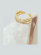 Celestino Damenring Dreierreihe Strass Goldfarben