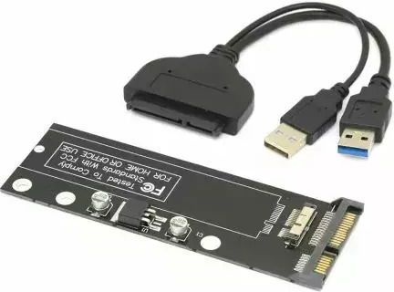 Адаптер Cy 8644753 8867-k Usb 3.0 към 12+6 пинов Ssd Hdd към Sata 22 пинов Hdd Caddy Mac Air Pro 2010 2011 Air A1369 A1370 Ssd Черен