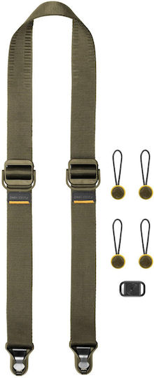 Peak Design Slide Lite Camera Strap Kelp Configurable as Sling Neck Shoulder Strap Quick Release Connection Smooth Grippy Side Camera Straps Photographers 90.7 Kg