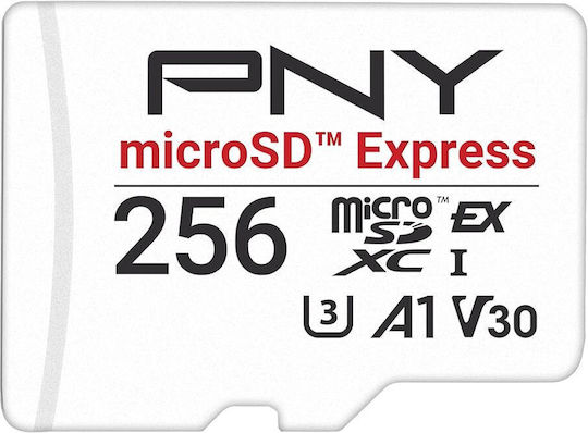 PNY microSDXC 256GB U3 V30 A1 UHS-I 890MB/s με αντάπτορα