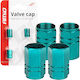 Set 4 Aluminum Valve Caps Hexagon Model Green Color
