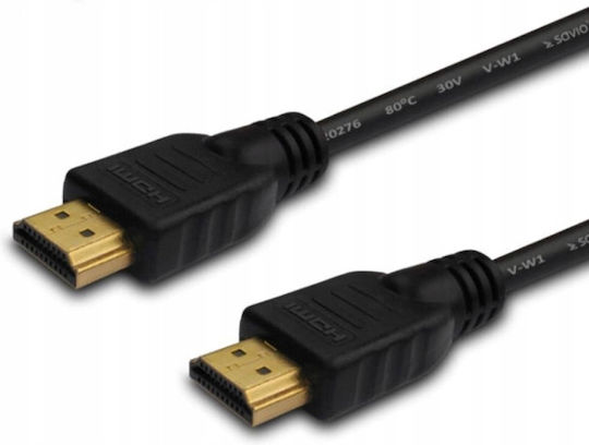 Savio HDMI 2.0 Premium High Speed 4K 60Hz HDR Cable HDMI Male - HDMI Male 1.5m Black