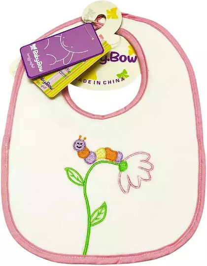 Babybow Лигавник от 100% Памук с бутон White/pink