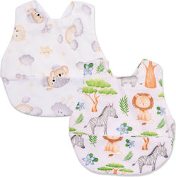 Kidizi Wasserdicht Lätzchen aus 100% Baumwolle mit Tasche Beige für 36 m+ 2Stück