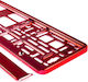Alista Home Car License Plate Frame Plastic Red 1pcs