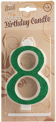 Huge Number Candles No.8 Green Lumea Candle