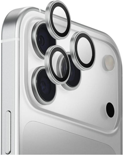 Spacecase Quickfit Протектор за камера Закалено стъкло Сребрист за iPhone 17 Pro, iPhone 17 Pro Max