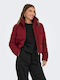 Kurz Damen Puffer Jacke für Winter Cabernet