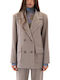 Moutaki Lang Damen Gekreuzt Blazer Cigar