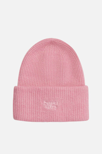 D2 Sdna Beanie Beanie with Rib Knit in Pink color