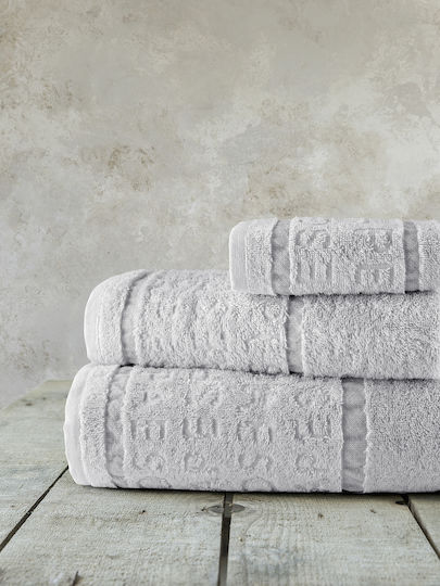 Nima Bath Towel Set 3pcs Spa Gray Weight 480gr/m²