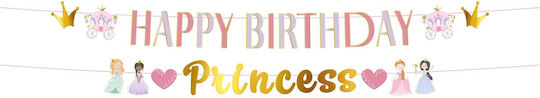 Folat 27488 Princess Birthday Decoration Pink Letter Garland Set Pretty Princess 1.5 Meters Princess Party