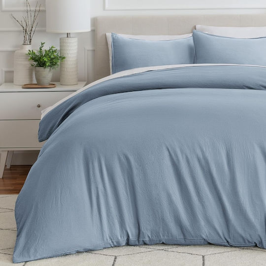 My Home Luxury Bettbezug-Set Einzelbett mit Kissenbezug 160x240 Ciell