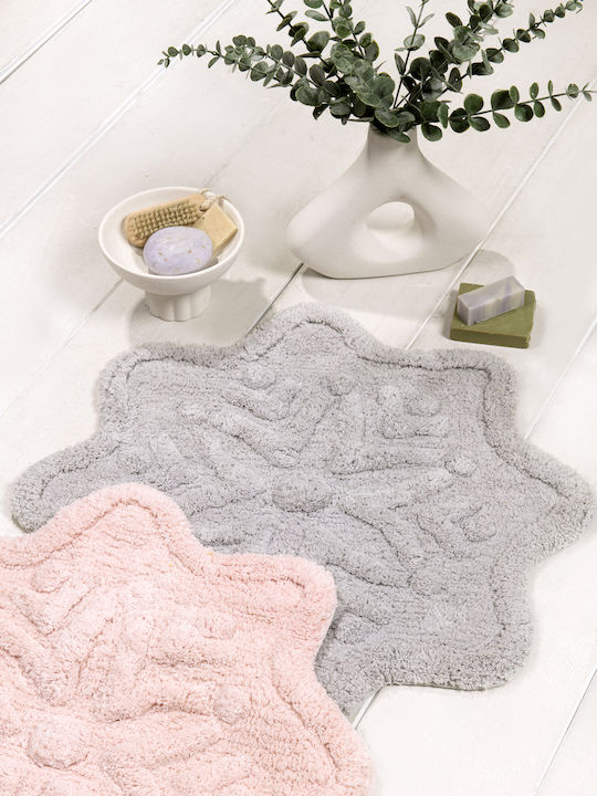 Nima Πατάκι Μπάνιου Βαμβακερό Lily 35919 Pink 55x55εκ.