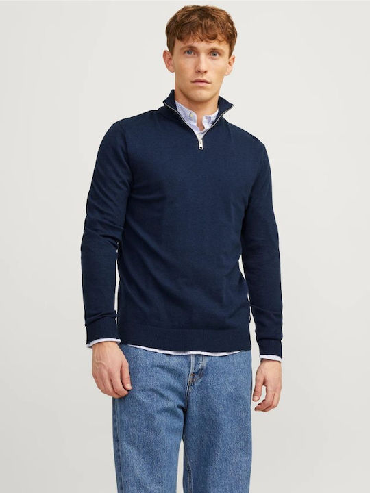 Jack & Jones Quarter Quarter Пуловер тъмносиньо...
