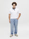 Men's Jeans Pants with Relaxed Straight Fit Blue Denim